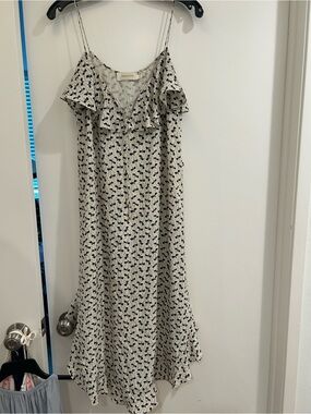 Zimmerman spaghetti strap ruffle hem dress